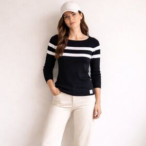 Barbour Cotton Knit Sweater With Stripe Details 8
